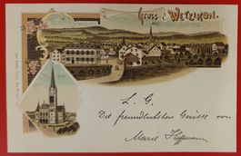 Gruss aus Wetzikon 1898