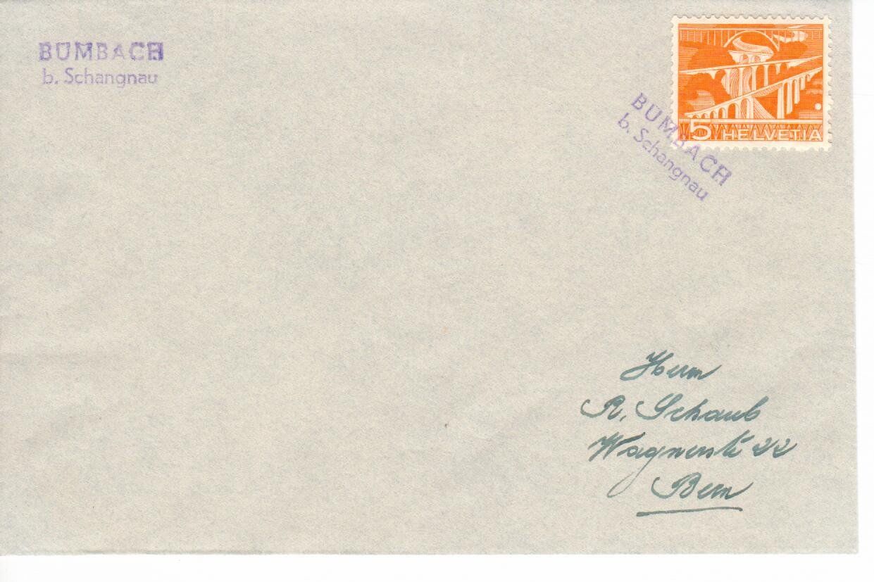 Alle Briefmarken: Brief, Bumbach b. Schangnau – Gebraucht aus Wolhusen von Curver9