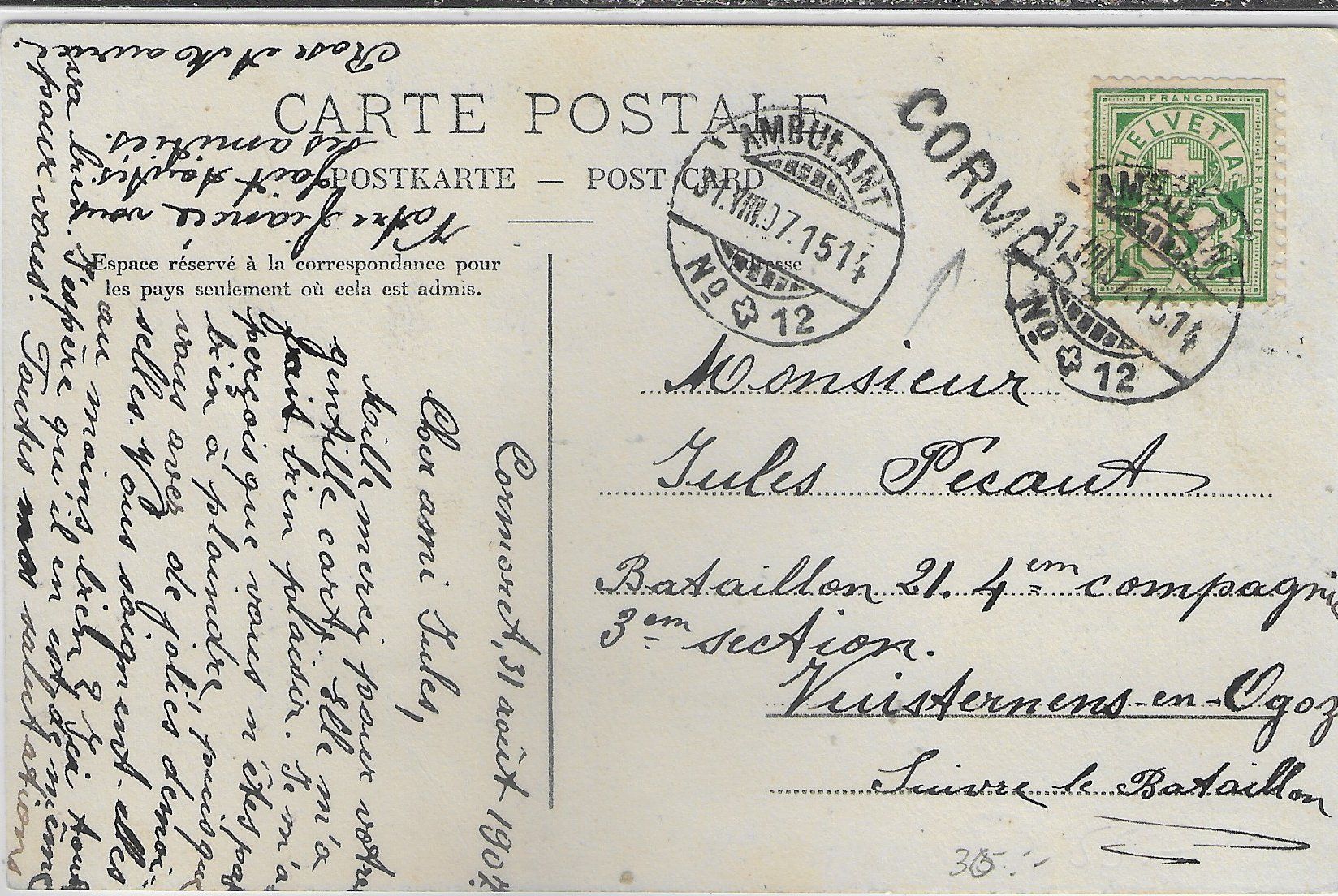 Cartoline postali: Cormont - Pont sur la Suze – Usato da Ettingen venduto da Kartenplanet 1