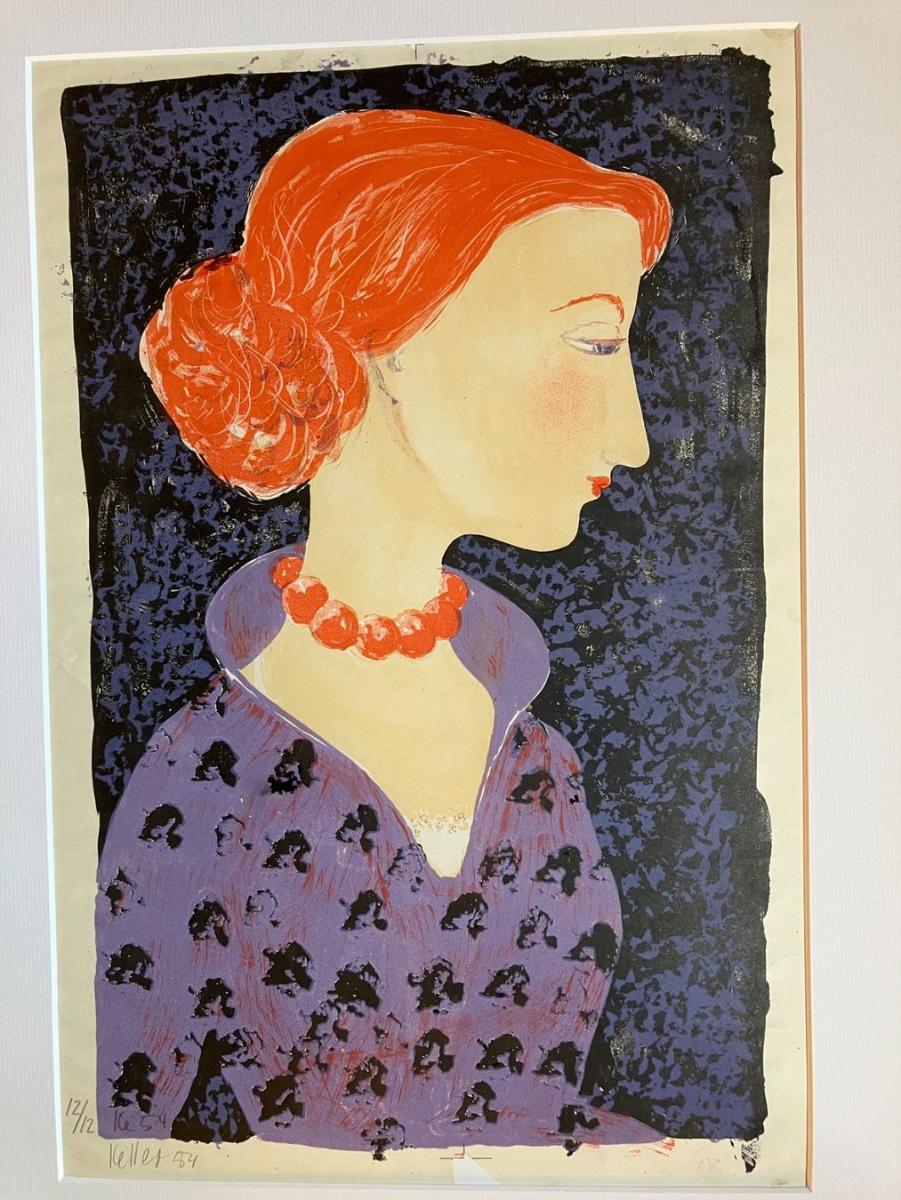 Grafica & Litografie: Frau im Profil, signiert – Usato da Männedorf venduto da Amleto3 5