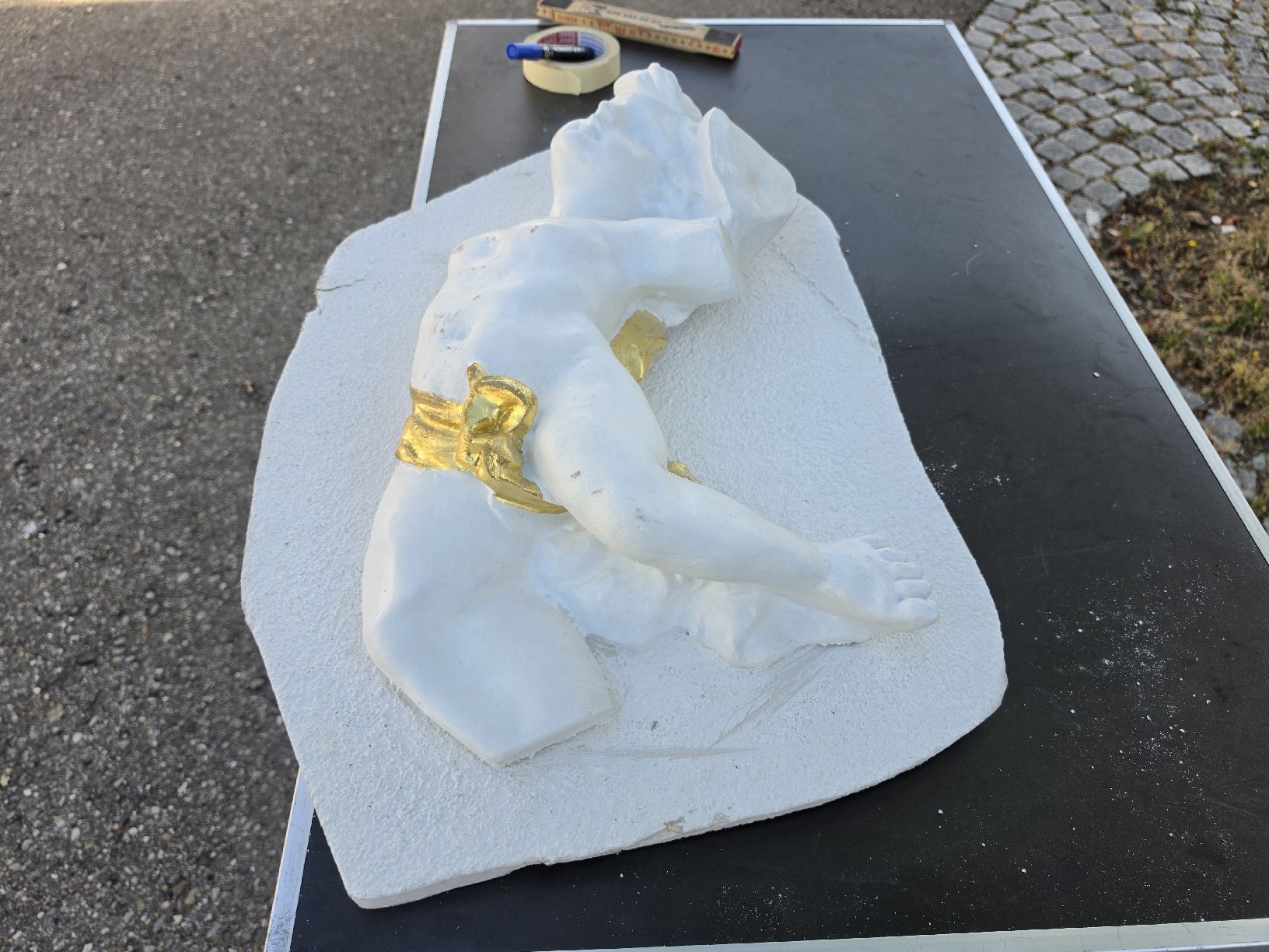Statuette: Relief Engel mit Goldband Weiss/Gold  – Usato da Mettlen venduto da elios0888 9