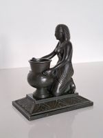 Vintage Kerzenhalter Ägypterin 13cm Bronze