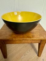 Rössler Salatschüssel gelb/schwarz 22 cm 50er / 60er-Jahre