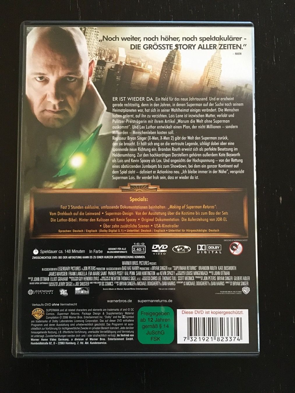 Tutti i DVDs: DVD Superman Returns – Usato da Regensdorf venduto da scheissspiel 1