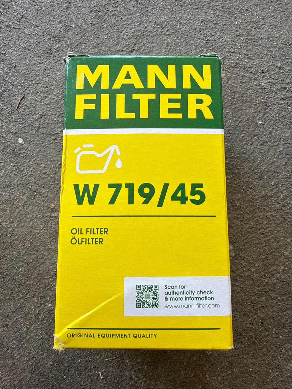 Toutes les pièces auto: MANN FILTER W 719/45 Ölfilter neu – D'occasion à Flumenthal par bnc_master