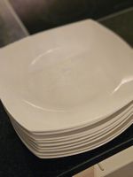 10 Teller - weiss - Porzellan