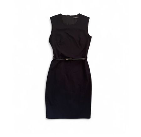 Esprit Kleid schwarz ärmellos mit Gürtel Grösse 34