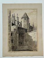 Lithografie Edmond Reuter rue tour Maitresse Genf Genève