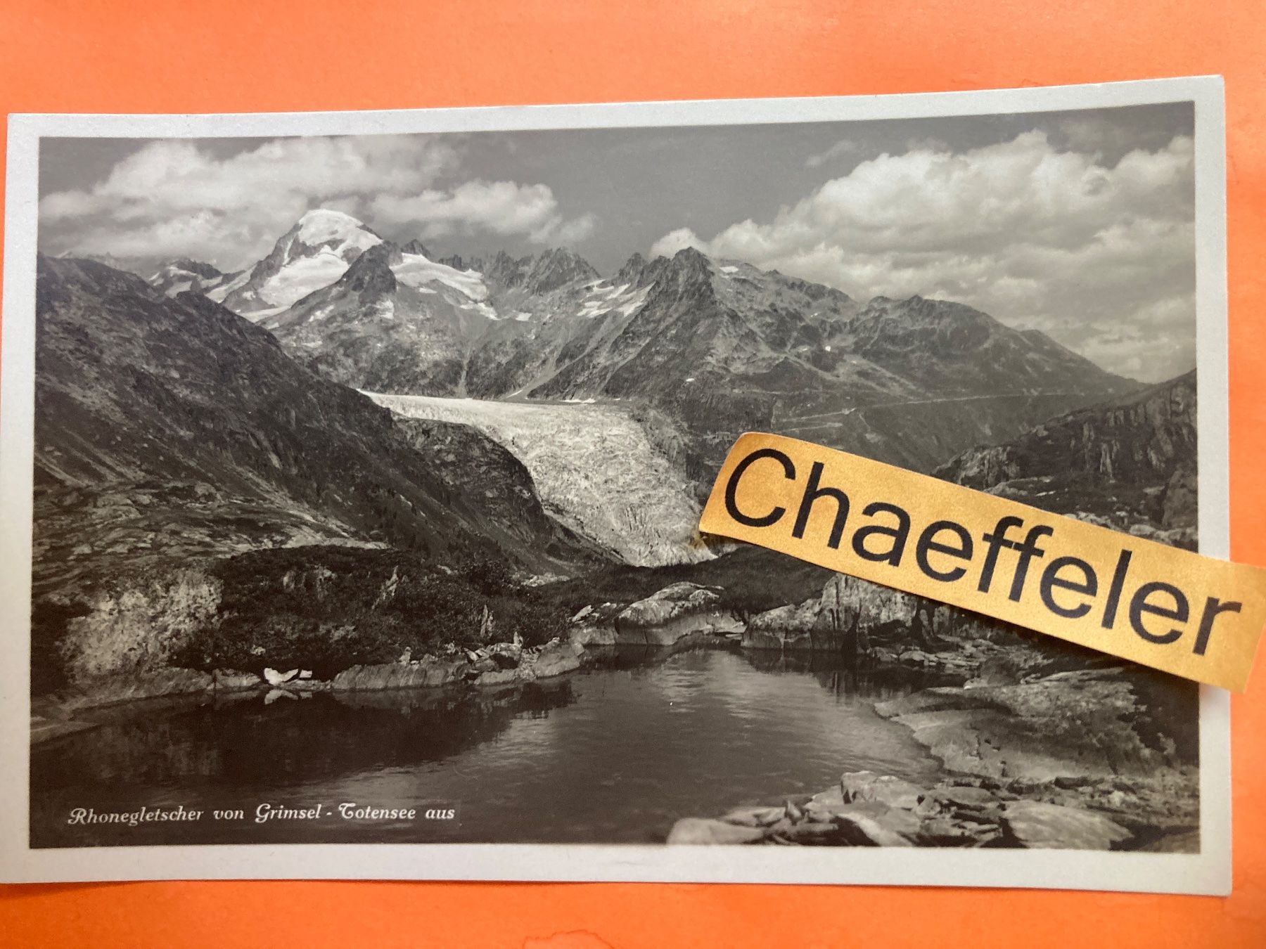 Cartoline postali: Rohnegletscher von Grimsel-Totensee aus. – Usato da Zürich venduto da Chaeffeler