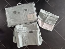 Nattou Kinderbettwäsche Set (140x100 & 40x60) + Bettnestchen