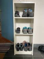 IKEA BILLY narrow shelving unit / shoe rack – white