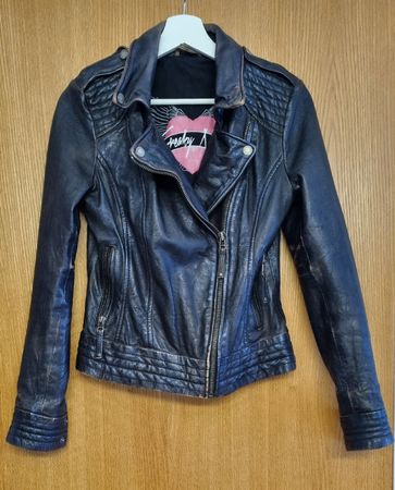 Freaky Nation! Rockige coole Lederjacke, butterweiches Leder