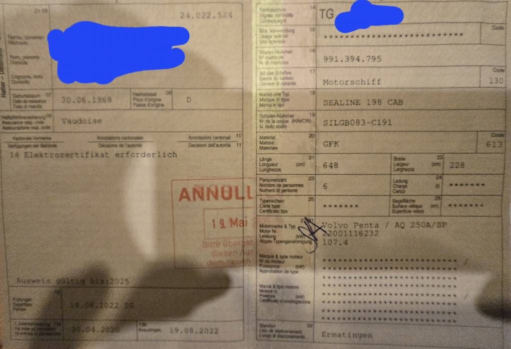 Barche: Schönes Motorboot mit Bodenseezulassung und Trailer   – Usato da Ermatingen venduto da Tschane 1