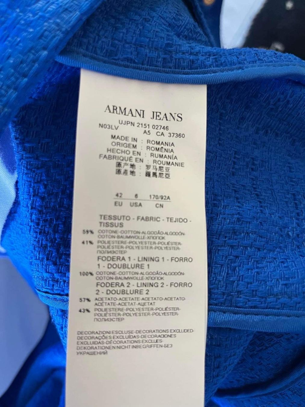 Giacche: Jacke Armani Jeans 38 – Usato da Minusio venduto da liam04 3