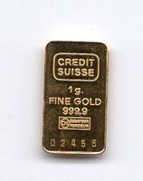 (2638) 1 g Goldbarren Credit Suisse