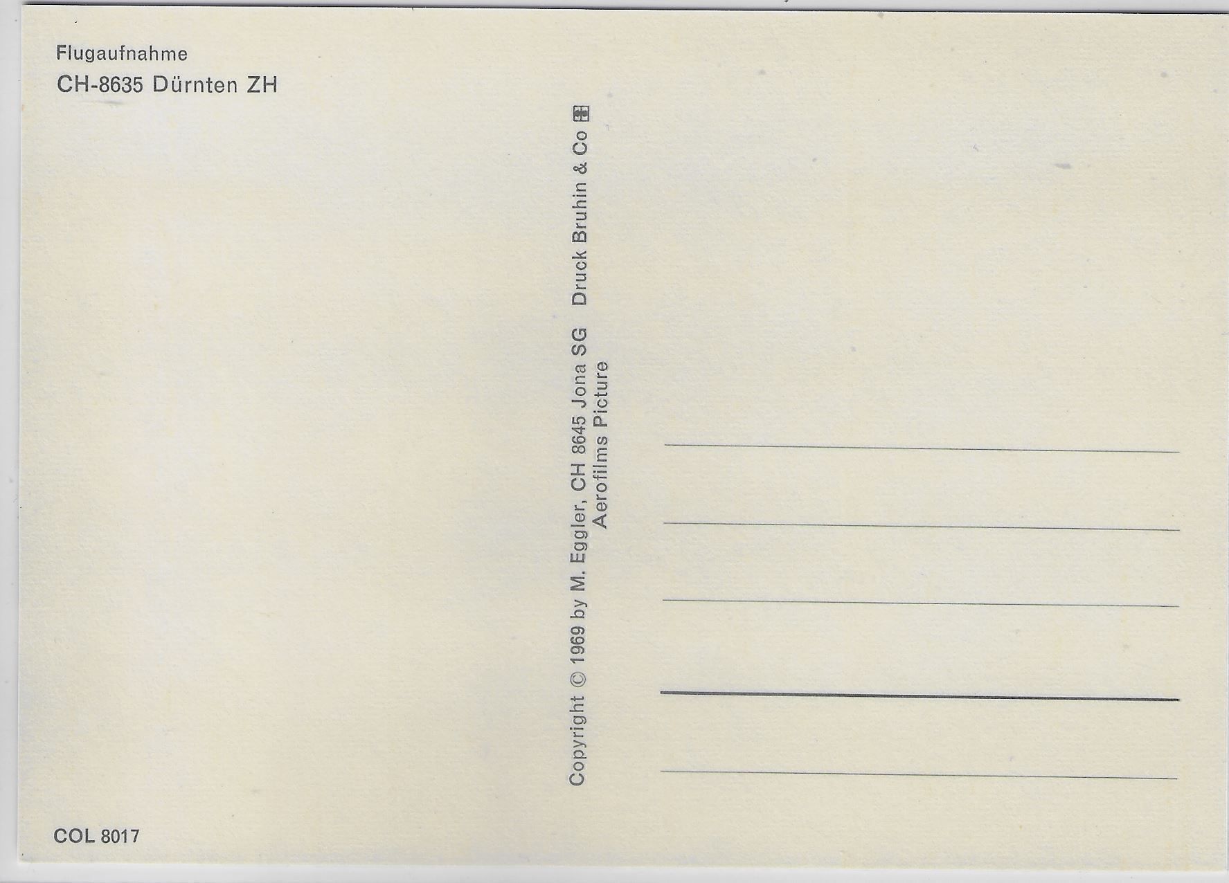 Cartoline postali: Flugaufnahme Dürnten ZH – Antico da Ettingen venduto da Kartenplanet 1