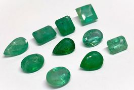 Lot 10.00 ct - 10x émeraudes Colombie - Valeur 1'800.- Fr