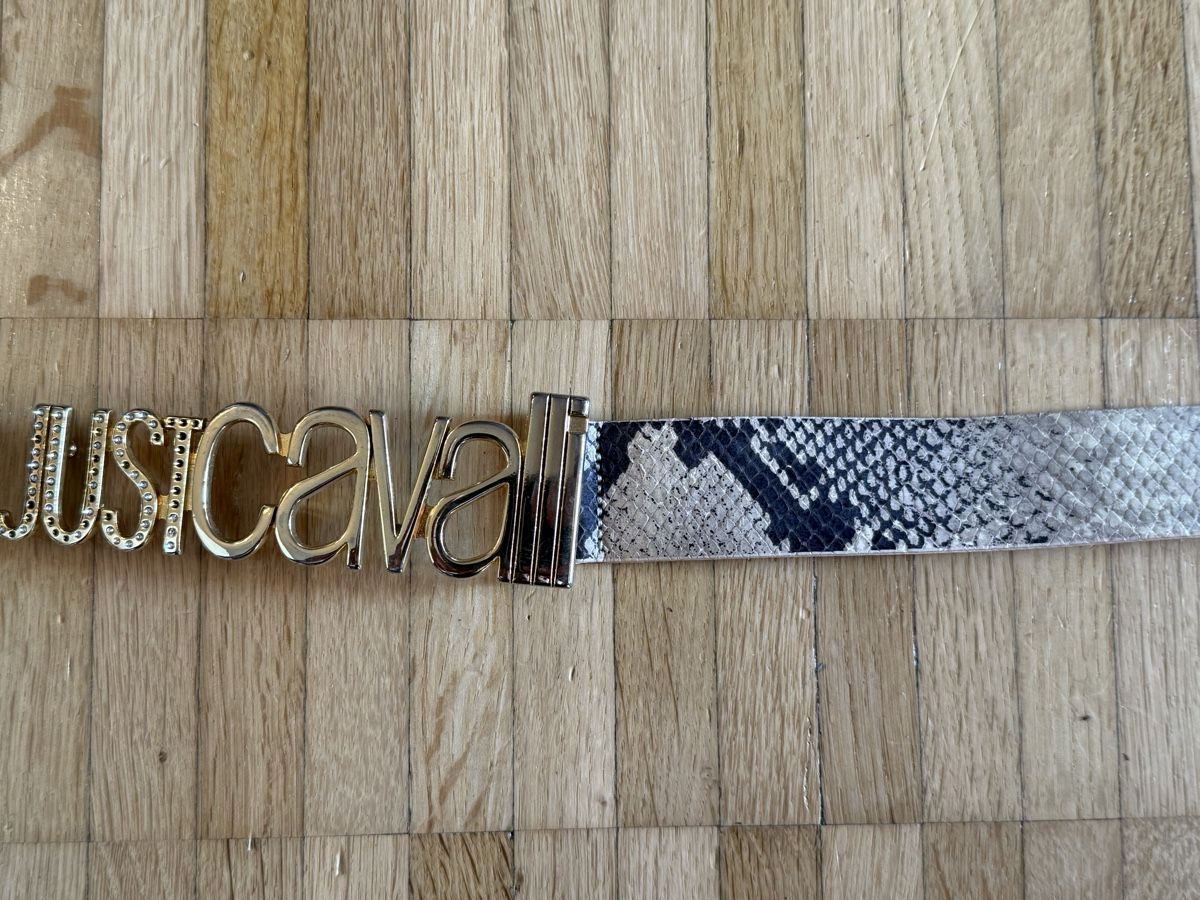 Roberto Cavalli Cinture: Just Cavalli Guertel Schlangemuster Logo Schnalle  – Usato da Zürich venduto da daki81 1
