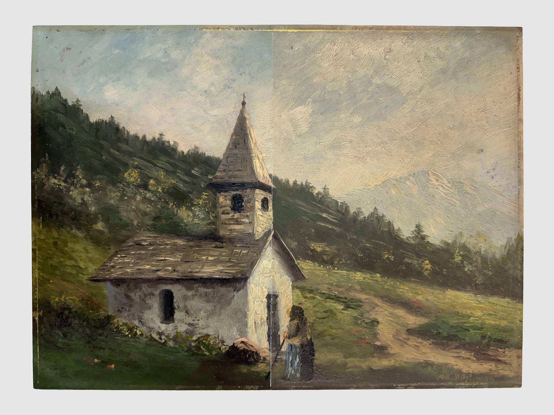 Dipinti: Bergkapelle in idyllischer Landschaft – Usato da Domat/Ems venduto da ren_5859 1