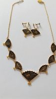 Superbe Parure Vintage AMITA JAPAN ! plaqué or 24K!