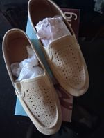 Chaussures homme beige daim perforé taille 40