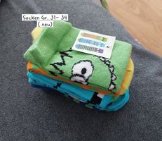 3 Paar Monstersocken, Gr. 31-34, Neu, Knielange