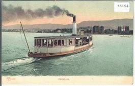 Zürichsee - Salondampfer - Litho