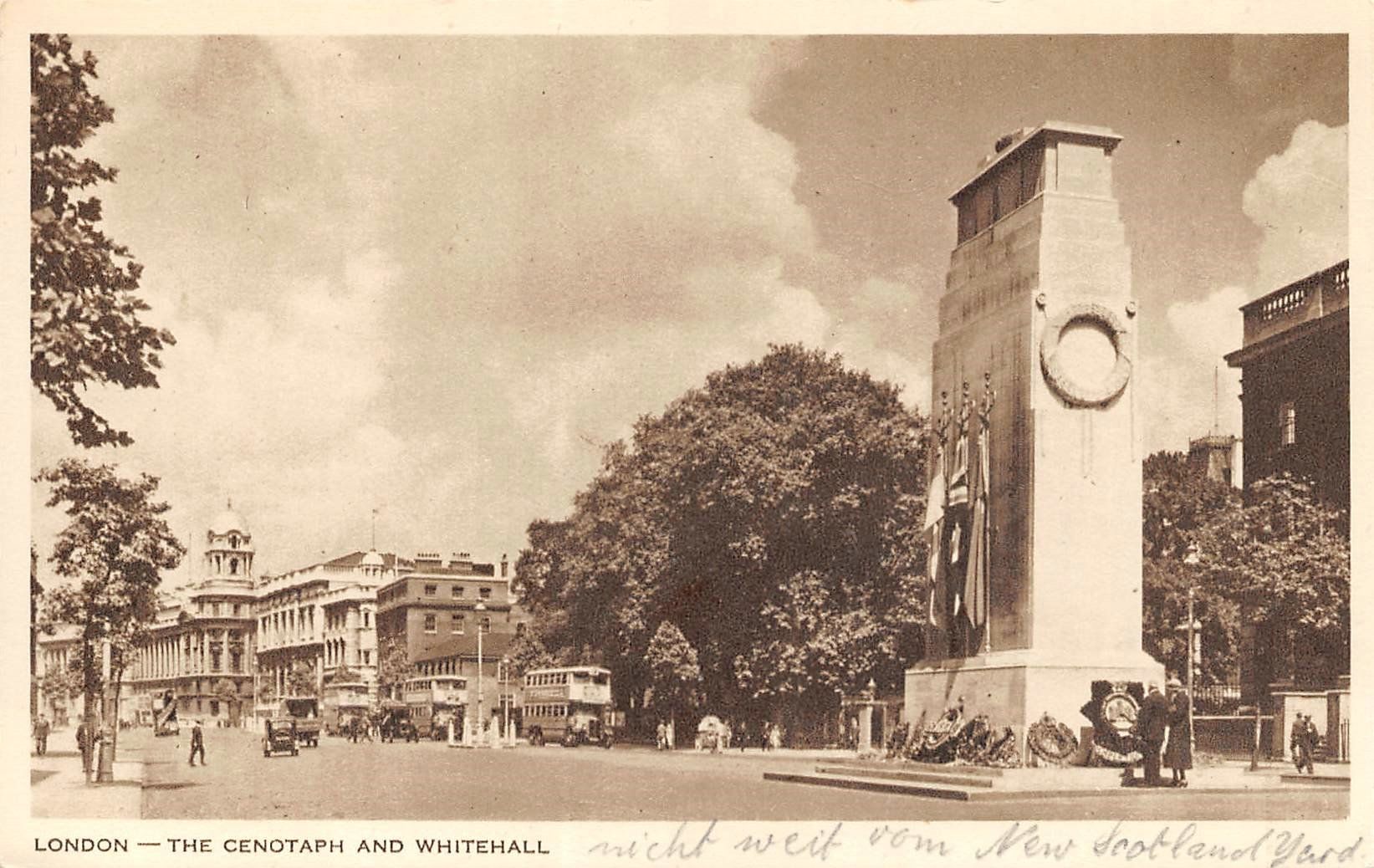 Cartoline postali: London, The Cenotaph and Whitehall – Usato da Ottikon b.Kemptth. venduto da Neptun1974