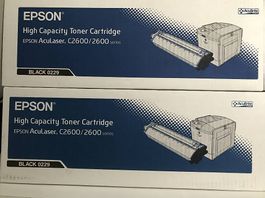 2x Epson Aculaser C2600/2600 Black 0229 Druckerpatronen