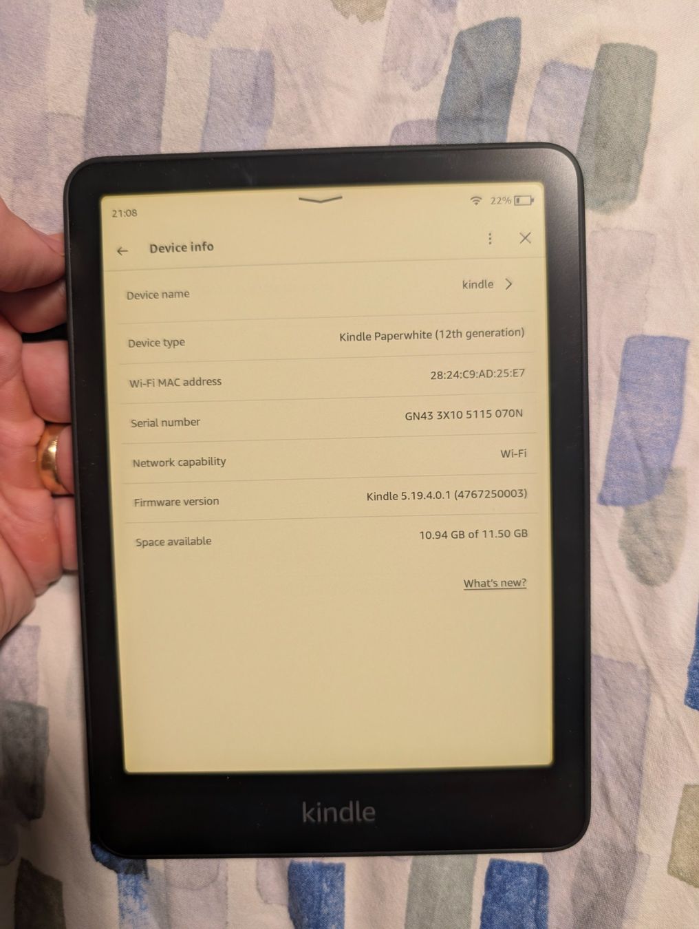 Amazon Tablet PC: Kindle Paperwhite 12th Gen No Ads – Usato da Bülach venduto da dd90k3