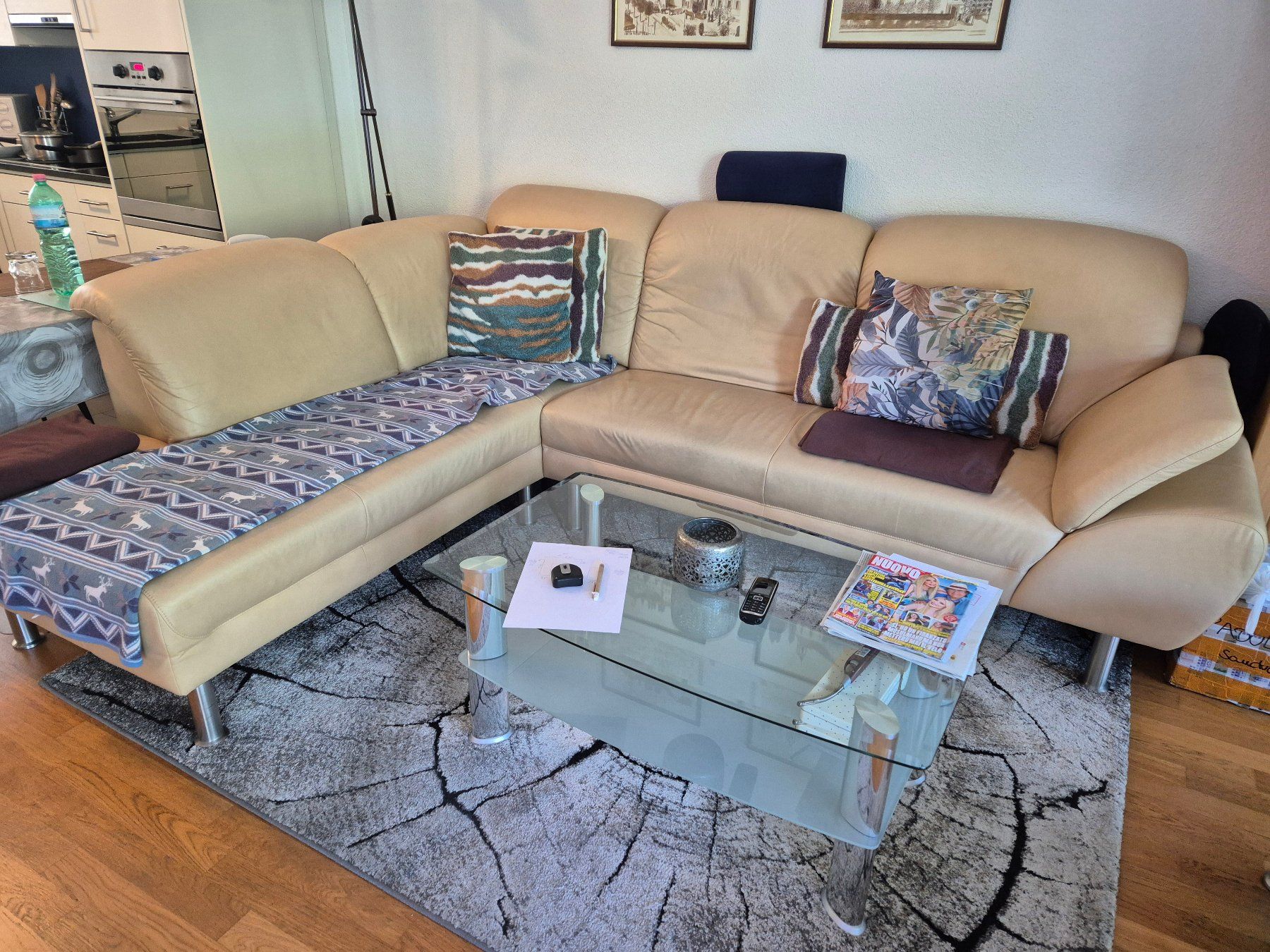 Divani: Leder-Ecksofa inkl. langen Hocker – Usato da Tägerwilen venduto da Taegi01
