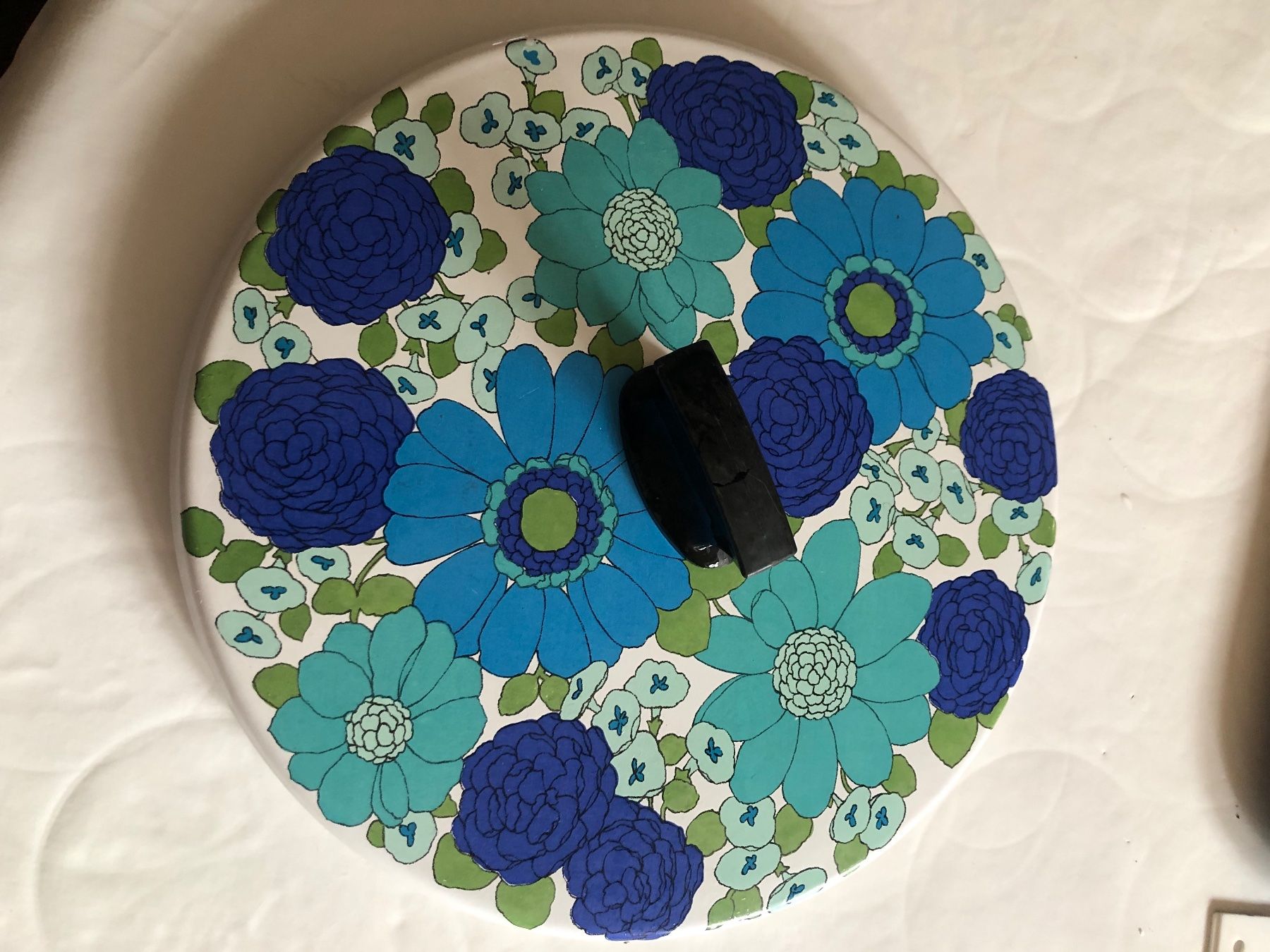 Pentole: couvercle de casserole vintage fleurs bleues – Usato da Bernex venduto da joe_6dn9
