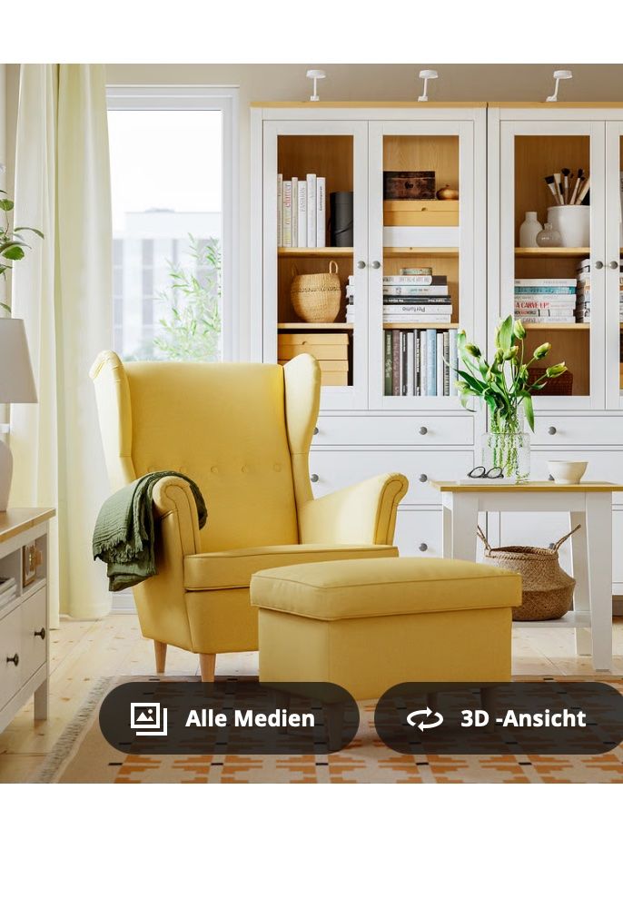 Ikea Poltrone: Sessel STRANDMON IKEA gelb neu – Nuovo (secondo la descrizione) da Zürich venduto da Butterblume07 2