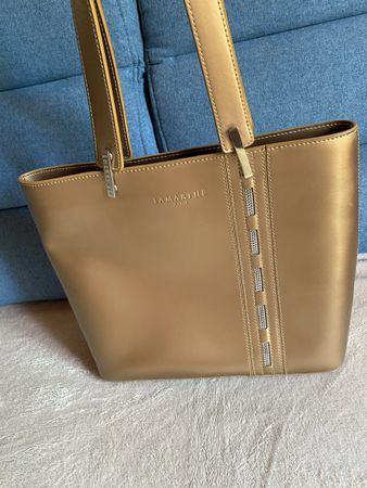 Leder Handtasche von Lamarthe Paris, Gold, wie neu!