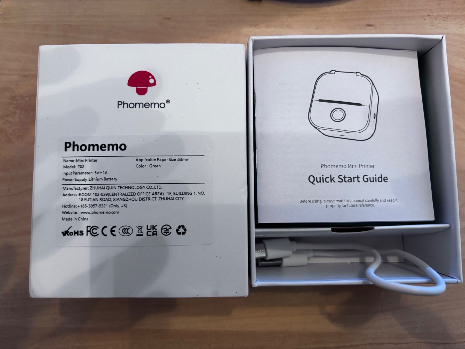Stampanti: Phomemo Mini Drucker T02 grün gebraucht mit Kabel – Usato da Obfelden venduto da pagimu0