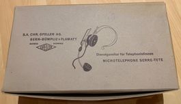 Sprechgarnitur für Telefonzentralen in Festungen der CH Arme