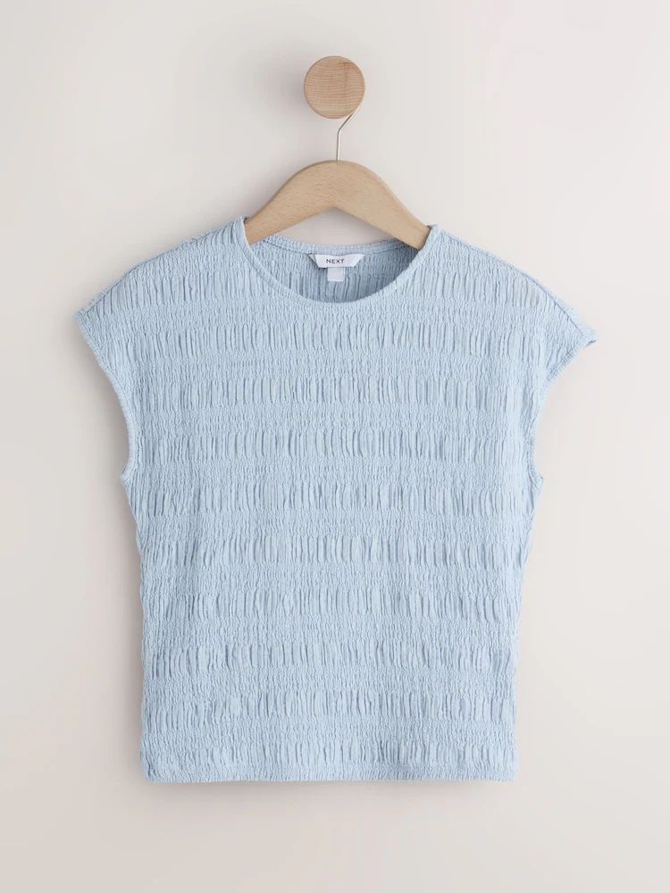Next Tops: NEXT Top gerafft Grösse 42 hellblau Baumwolle – Neu (gemäss Beschreibung) aus Basel von Chocolate_Cupcake 1