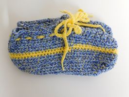 Selbst gehäkelte Finkensocken/Hausschuhe für Kinder Gr. 31