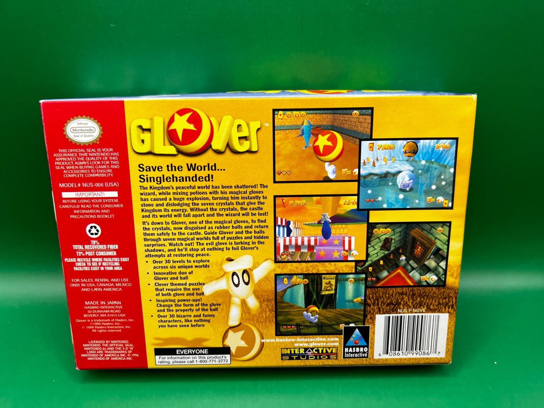 Jeux: Glover (US-Version) mit OVP - Nintendo 64 – D'occasion à Frauenfeld par bigauditor 1