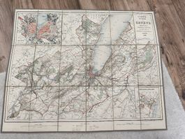 Ancienne Carte du Canton de Genève 1899