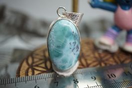 Larimar    Top Anhänger     eingefasst  TOPSTONE