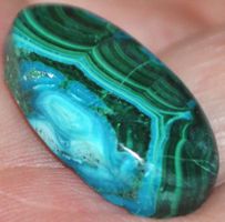Cabochon L-1550 – Chrysokoll Malachit – 21x15mm