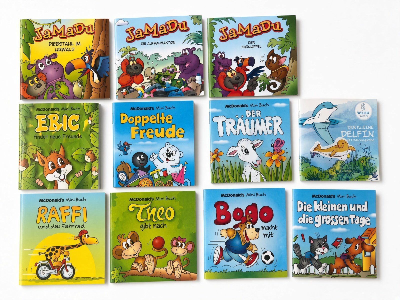 Bücher: 11 Mini-Kinderbücher: JaMaDu, McDonald's, Weleda – Gebraucht aus Oberwil BL von iba_d7g8
