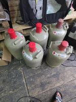 5stk Gasflasche Grau Leer 