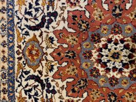 Bewundernswerter sehr feiner Seidenteppich Isfahan 93x152cm