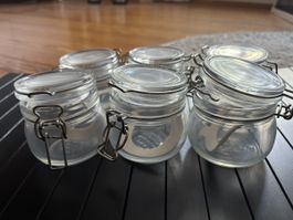 6 Glasgläser mit Bügelverschluss gebraucht