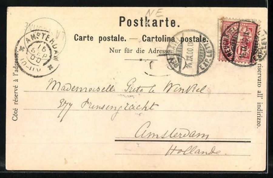 Cartoline postali: Hôtel de La Tourne, circulée 1900 – Usato da Frauenfeld venduto da POML 1