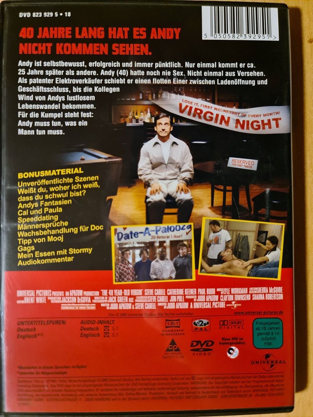 Tutti i DVDs: ✅ Jungfrau 40 männlich, sucht... – Usato da Dintikon venduto da Vexi 1