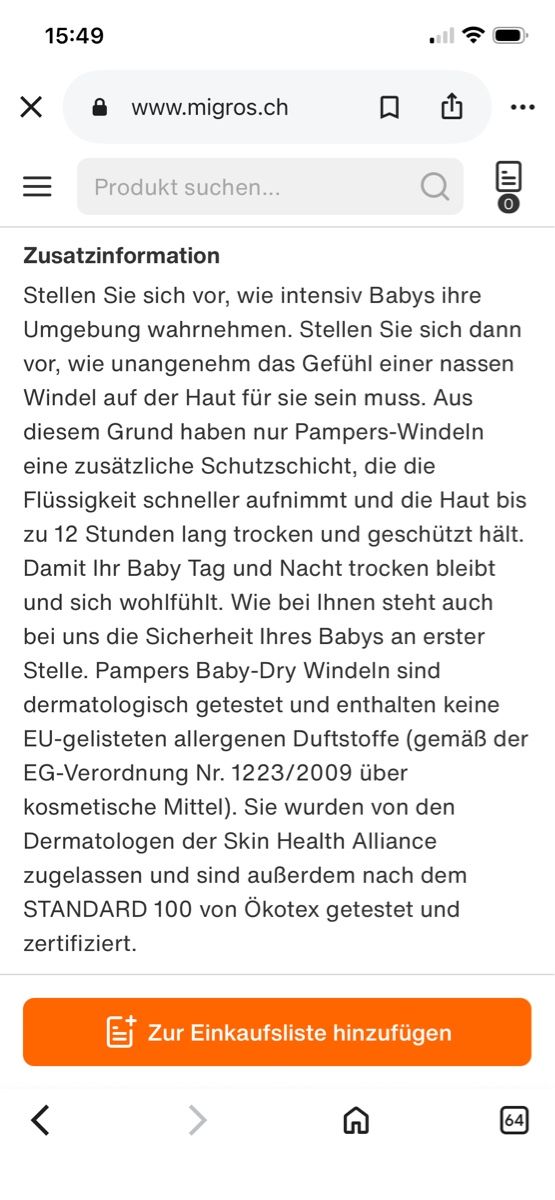 Pampers Secchi per pannolini & Pannolini: Pampers 8 – Nuovo (secondo la descrizione) da Rüti ZH venduto da Tal_ga6N 5