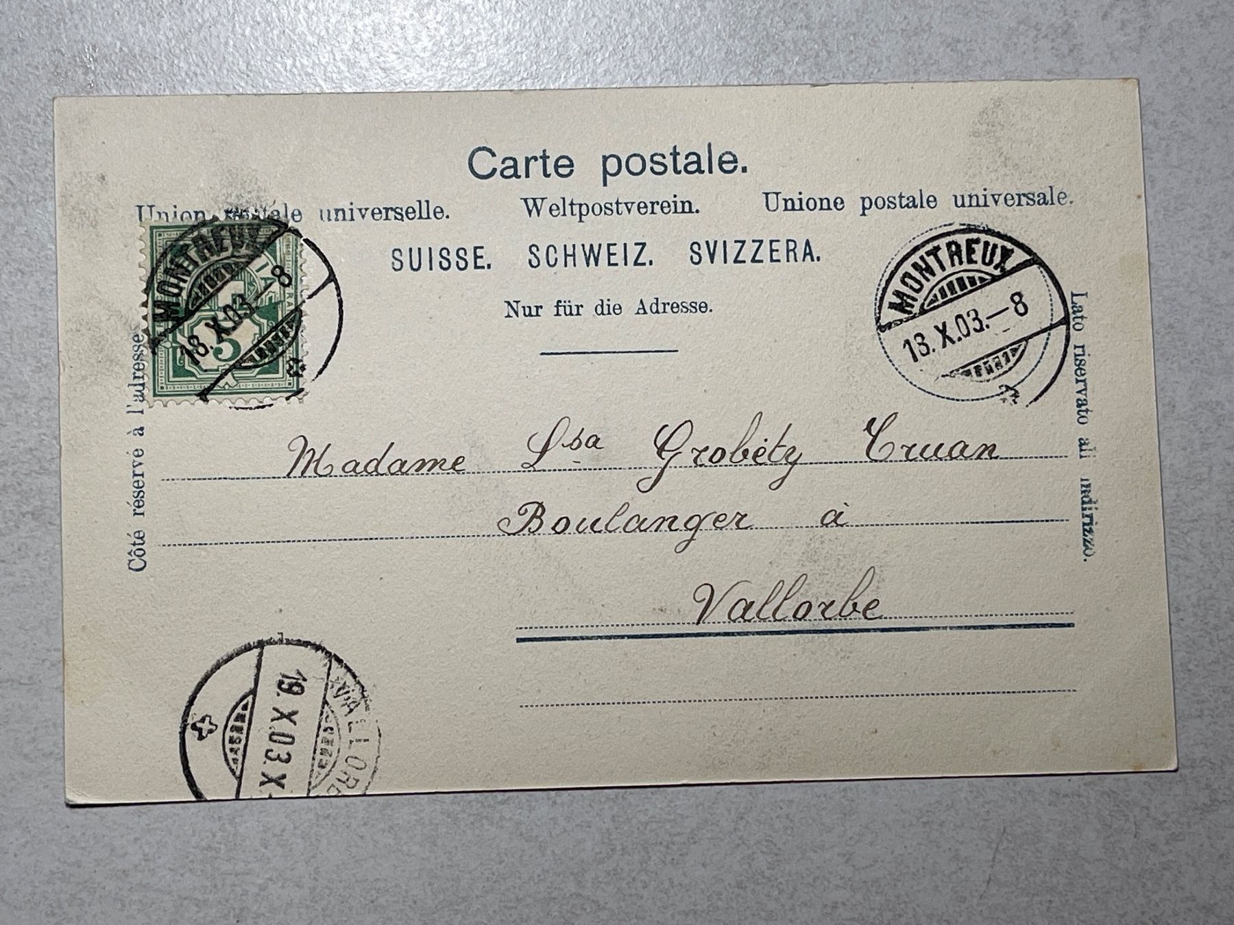Cartoline postali: Ansichtskarte Vevey Les Rochers, – Usato da Strengelbach venduto da Aschatan5 1